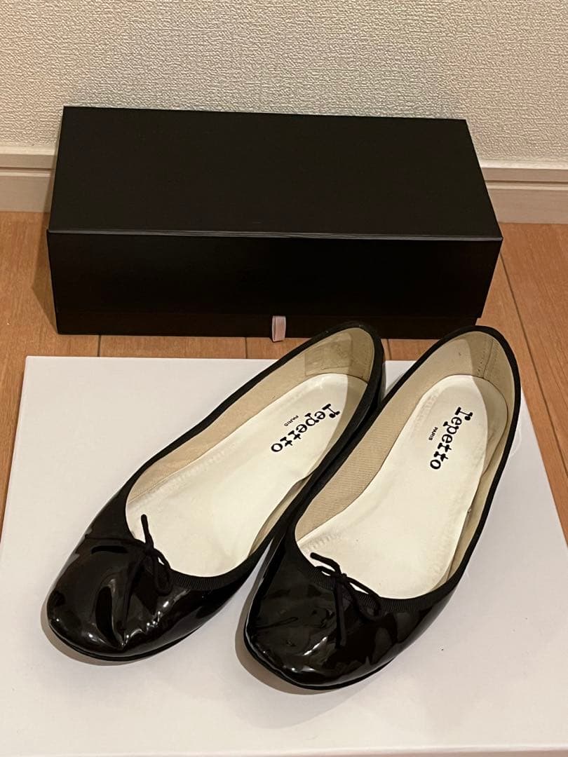 レペット　サンドリオン　黒 エナメル バレエシューズ　フランス製