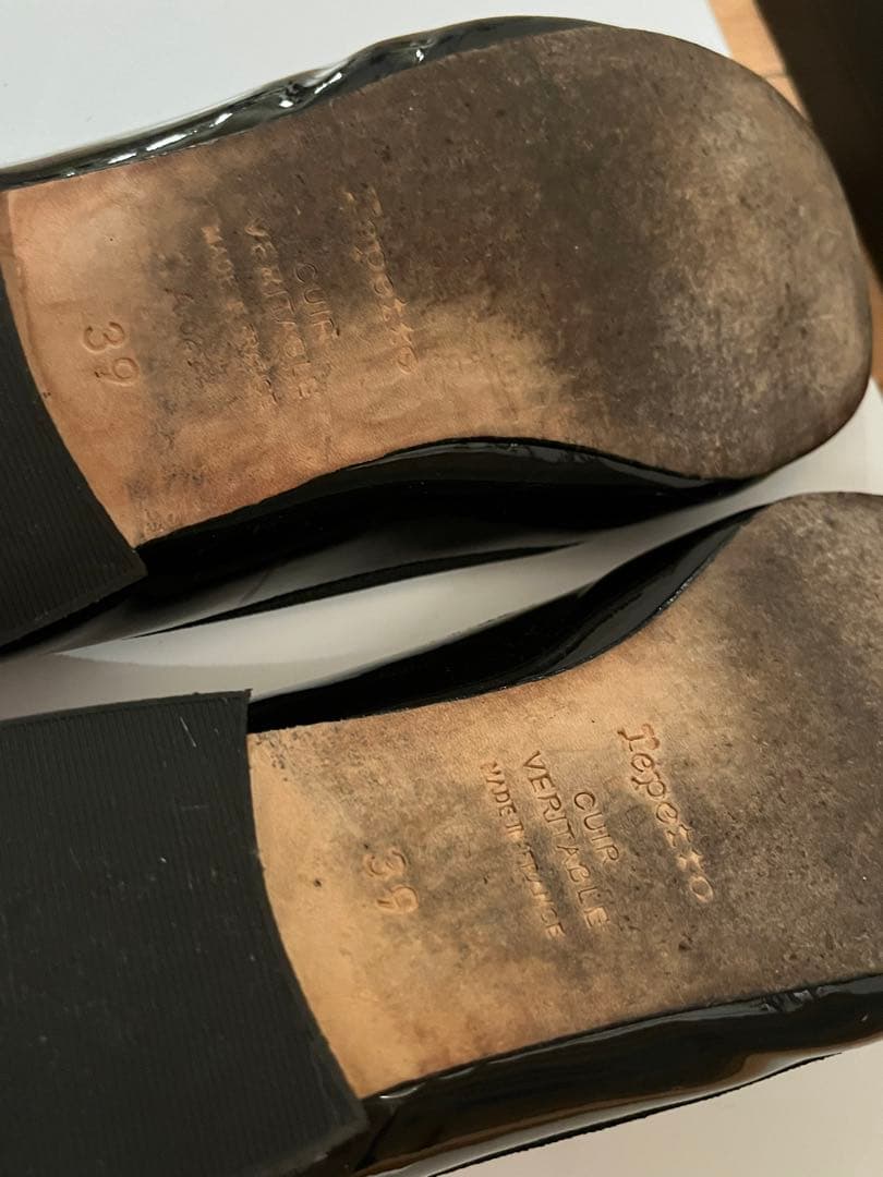 レペット　サンドリオン　黒 エナメル バレエシューズ　フランス製