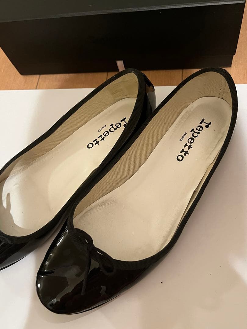 レペット　サンドリオン　黒 エナメル バレエシューズ　フランス製