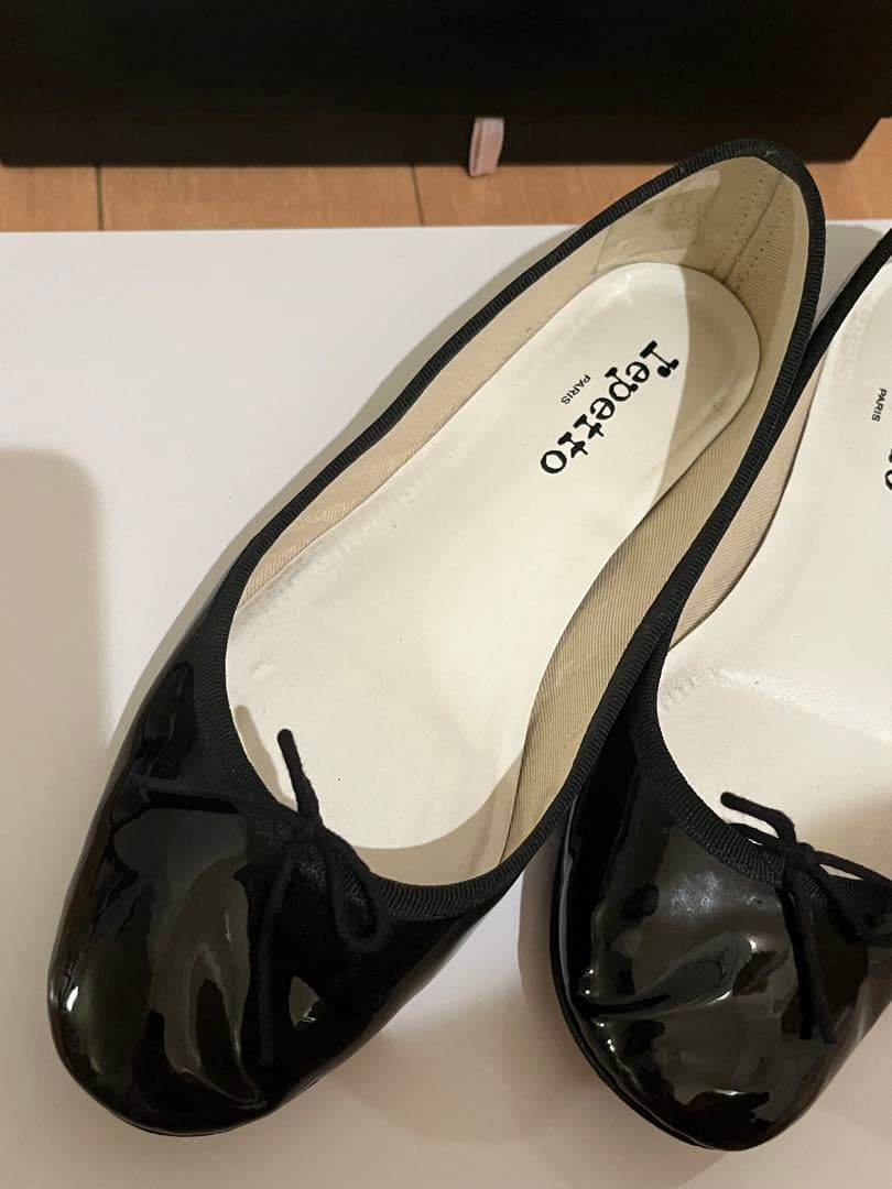 レペット　サンドリオン　黒 エナメル バレエシューズ　フランス製