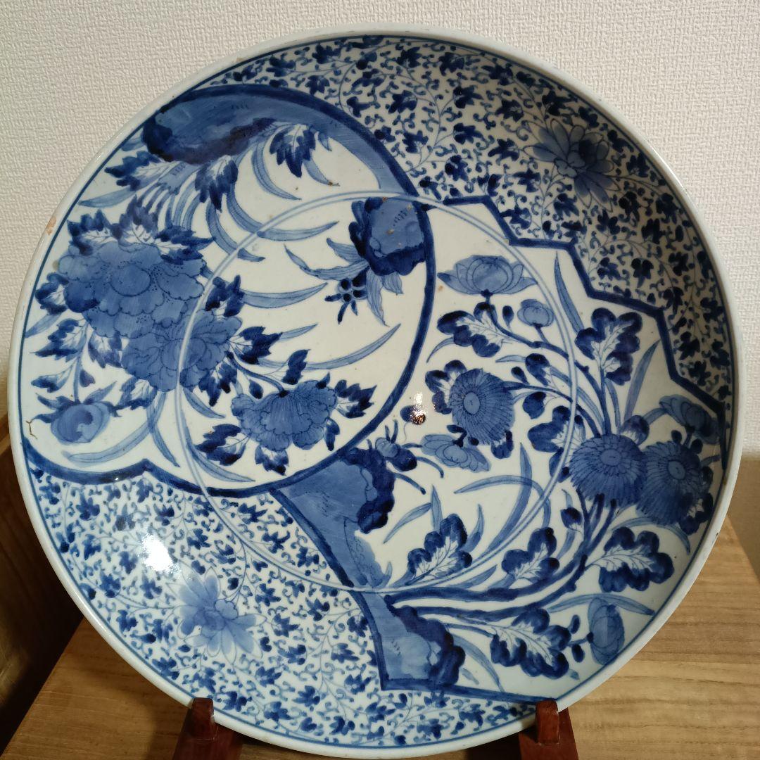 古伊万里 　大皿　飾皿　直径約３８cm