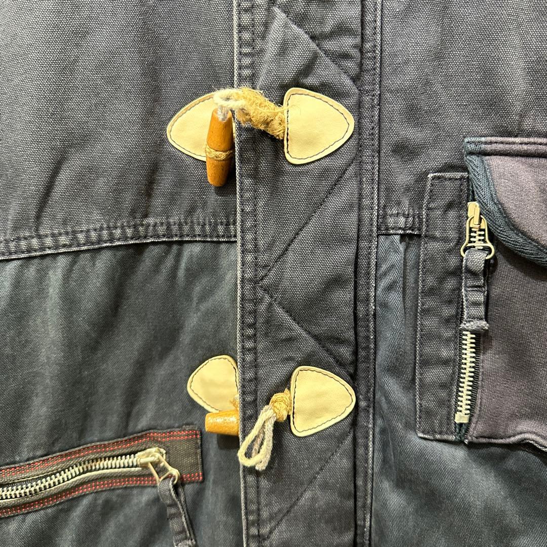 90s US古着ENERGIE エナジー ショート丈ダッフルコート 異素材