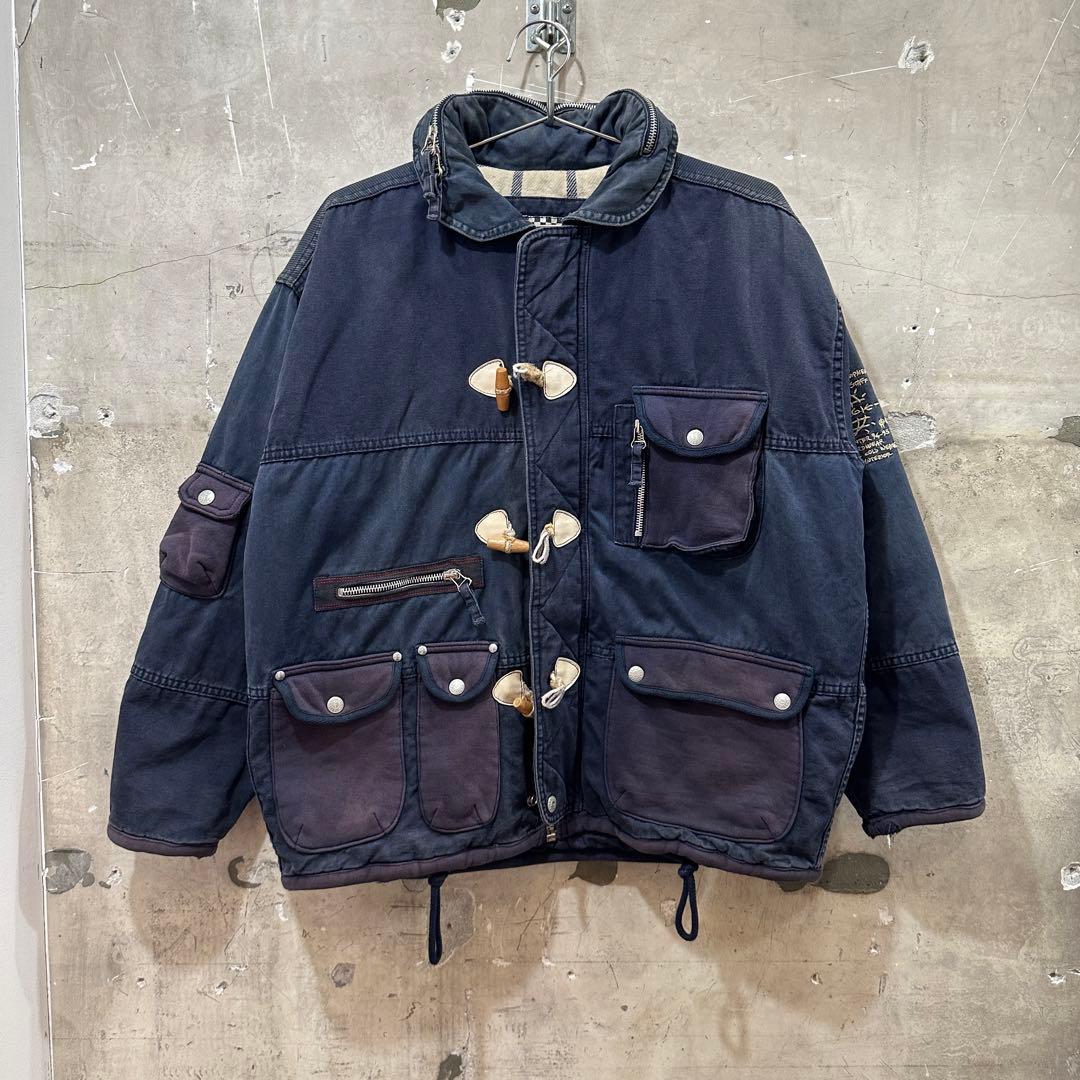 90s US古着ENERGIE エナジー ショート丈ダッフルコート 異素材