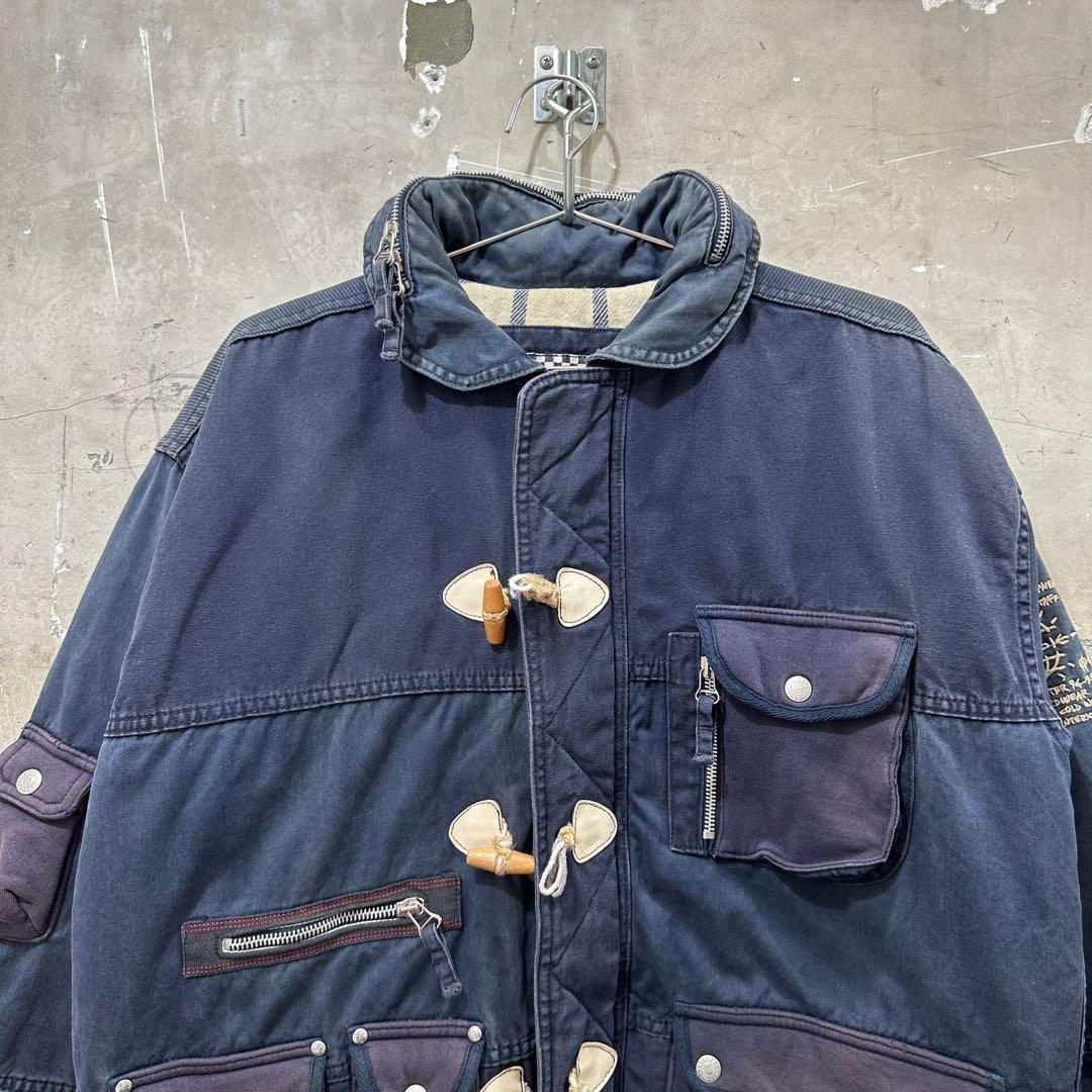 90s US古着ENERGIE エナジー ショート丈ダッフルコート 異素材