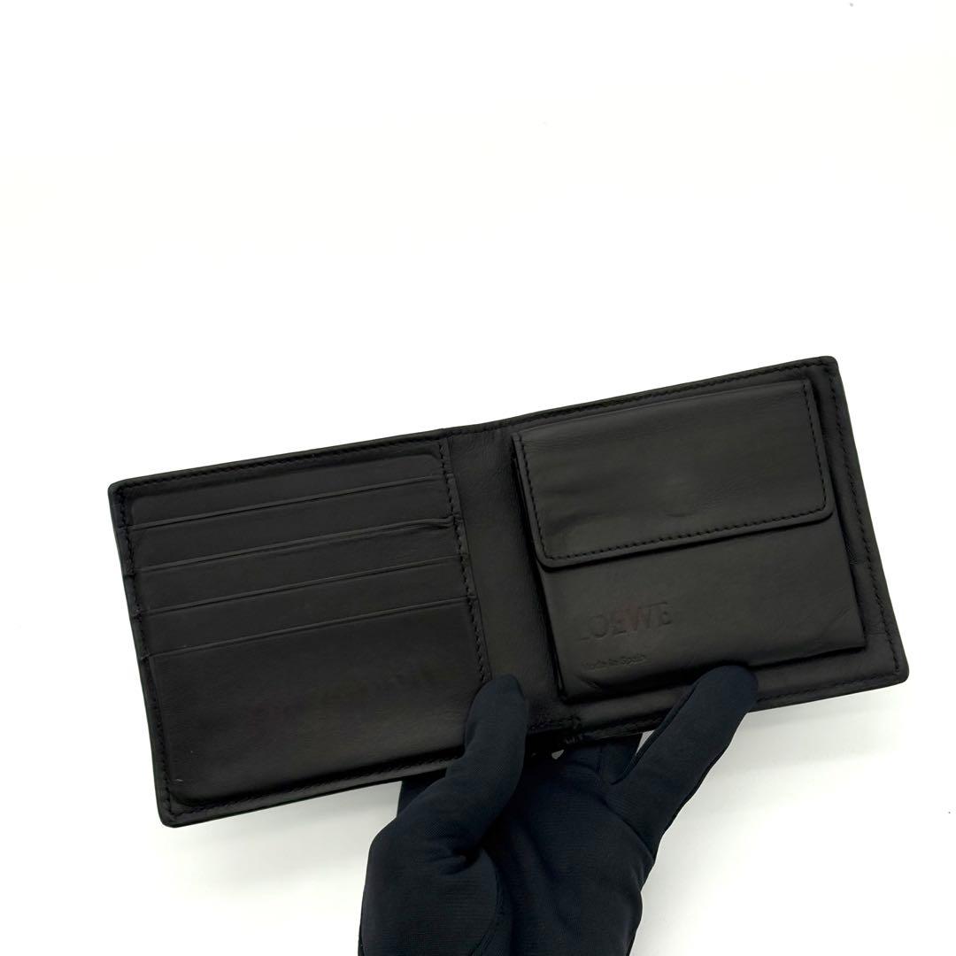 ロエベ 折財布 アナグラム バイフォールド ウォレット コンパクト2388