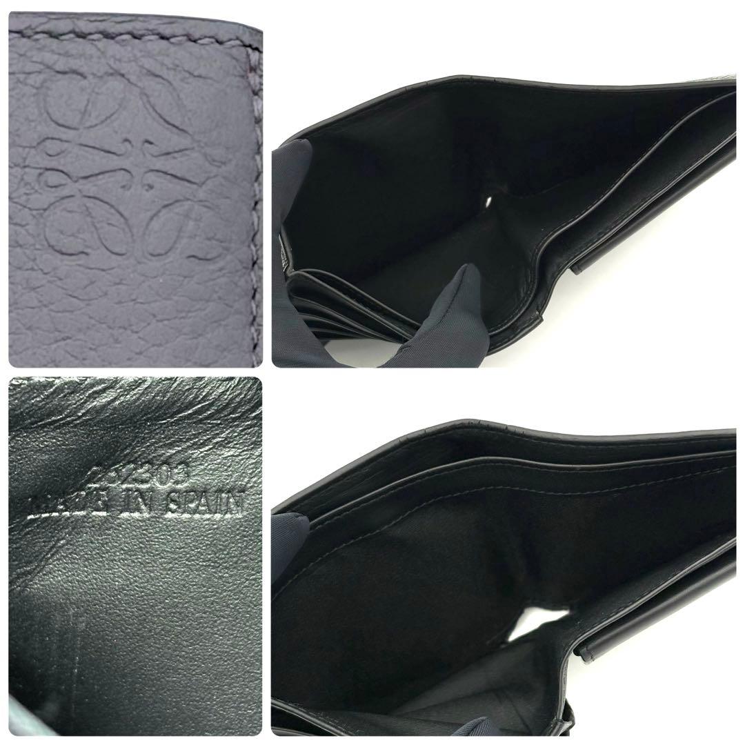 ロエベ 折財布 アナグラム バイフォールド ウォレット コンパクト2388