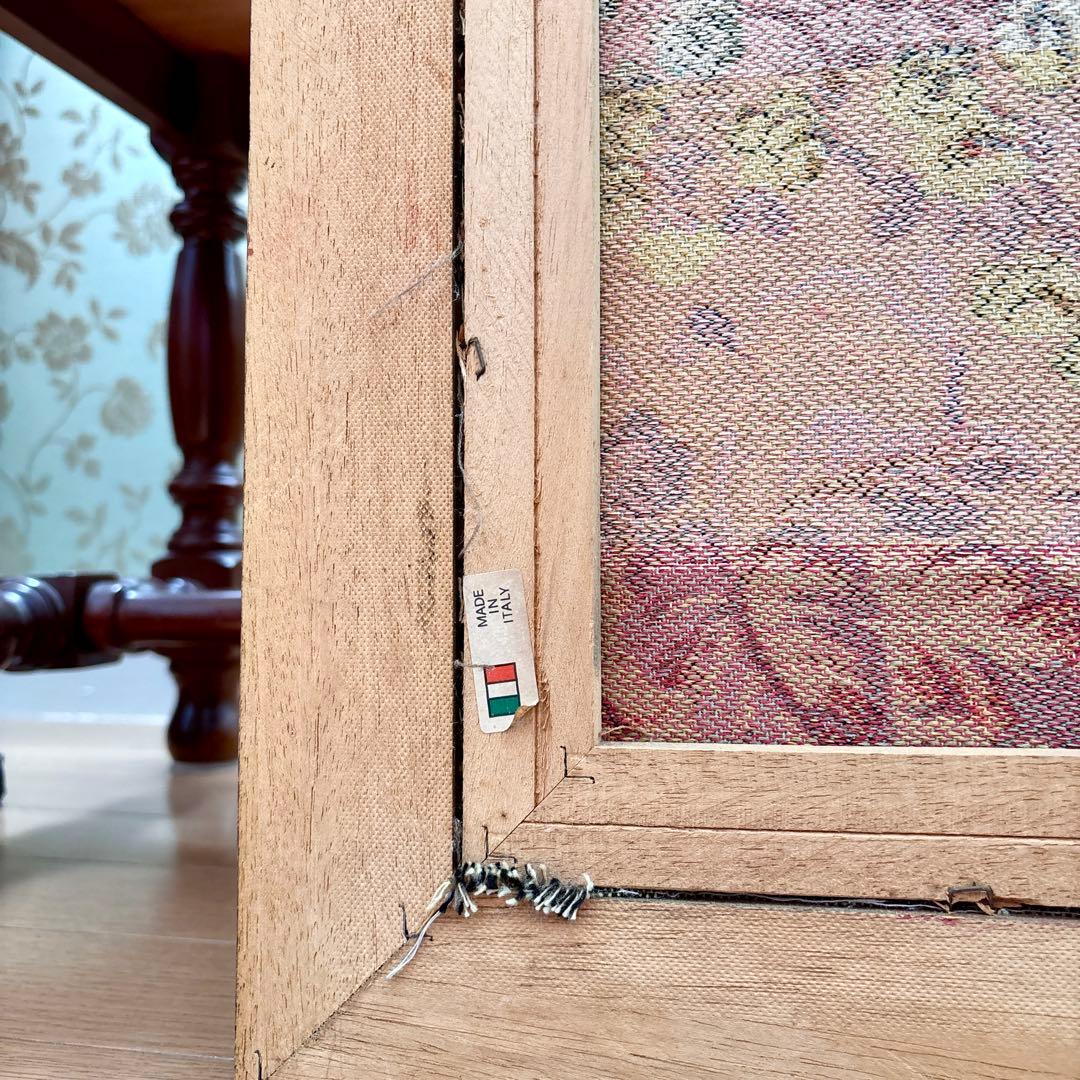 M様ご購入　イタリア製ゴブラン織 ロココ調 風景画、モネ複製画 花瓶の花