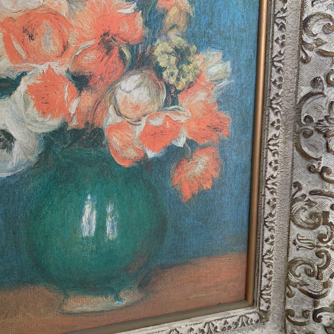M様ご購入　イタリア製ゴブラン織 ロココ調 風景画、モネ複製画 花瓶の花