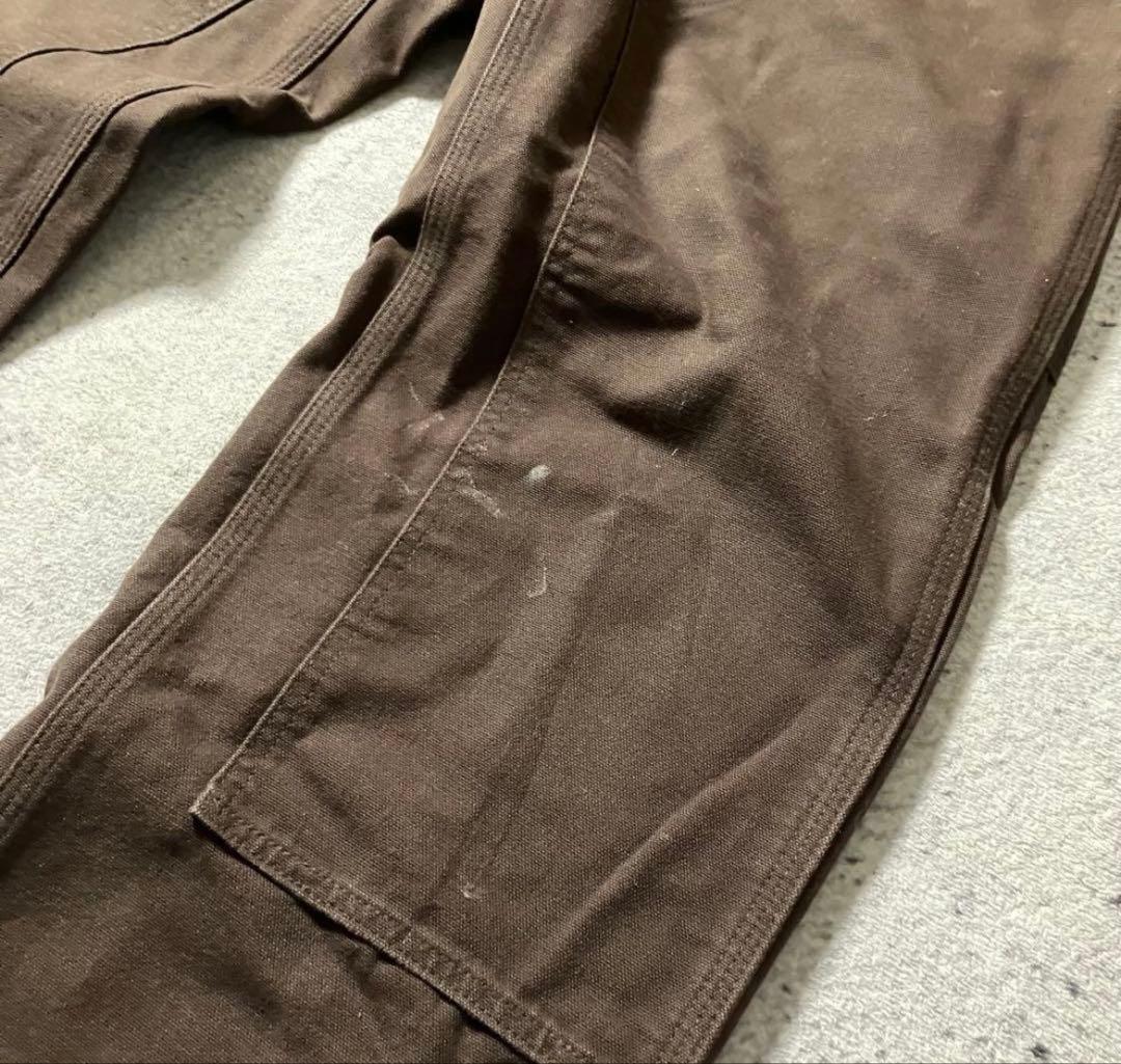 00sCarhartt34×32ダブルニーB136ブラウンカーハートダック