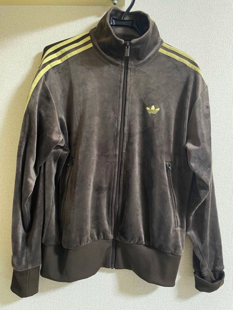 adidas ファイヤーバード トラックトップ ベロア　ダークブラウンXS