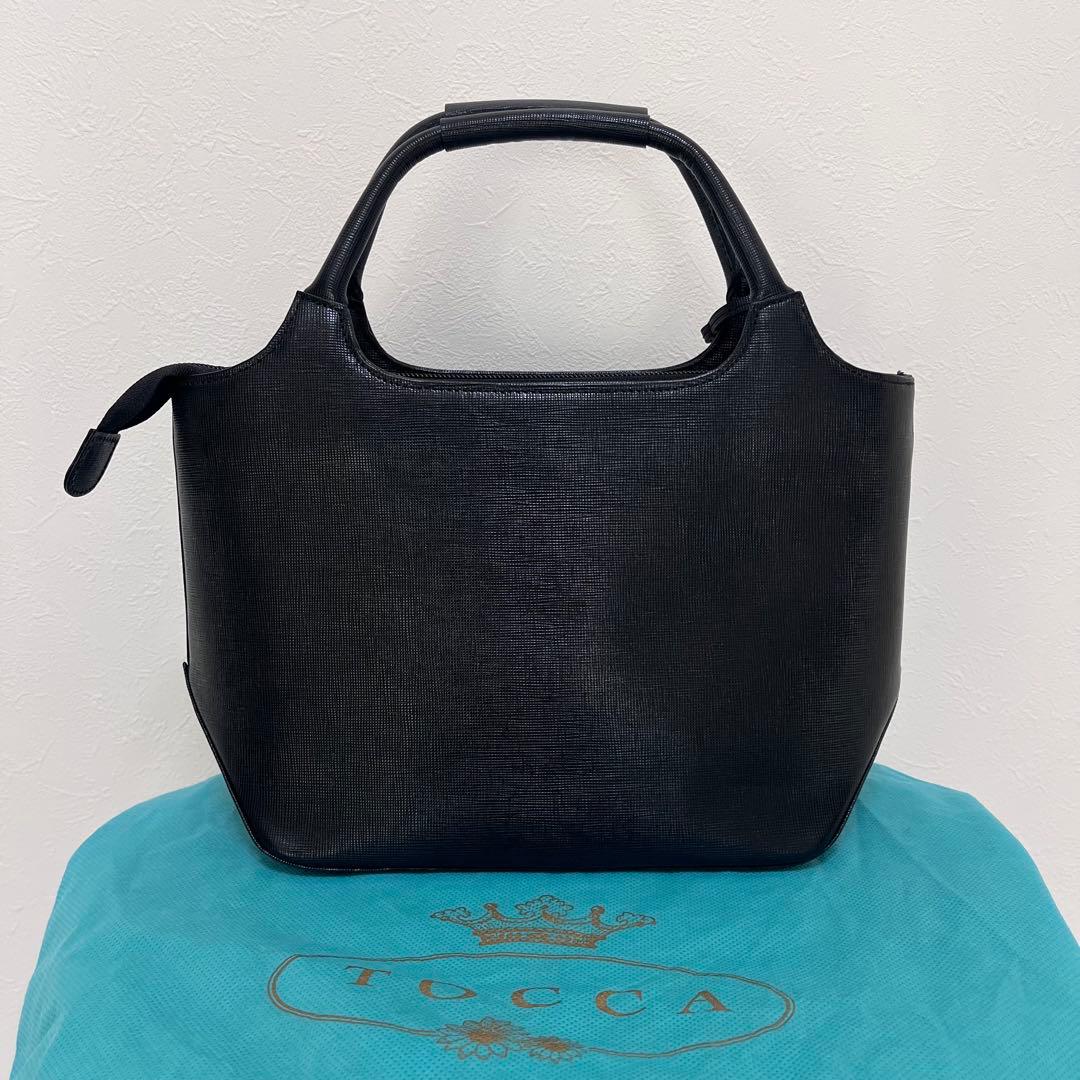 極美品◎TOCCA トッカ 2wayバッグ 黒 フラワーモチーフ　ショルダー