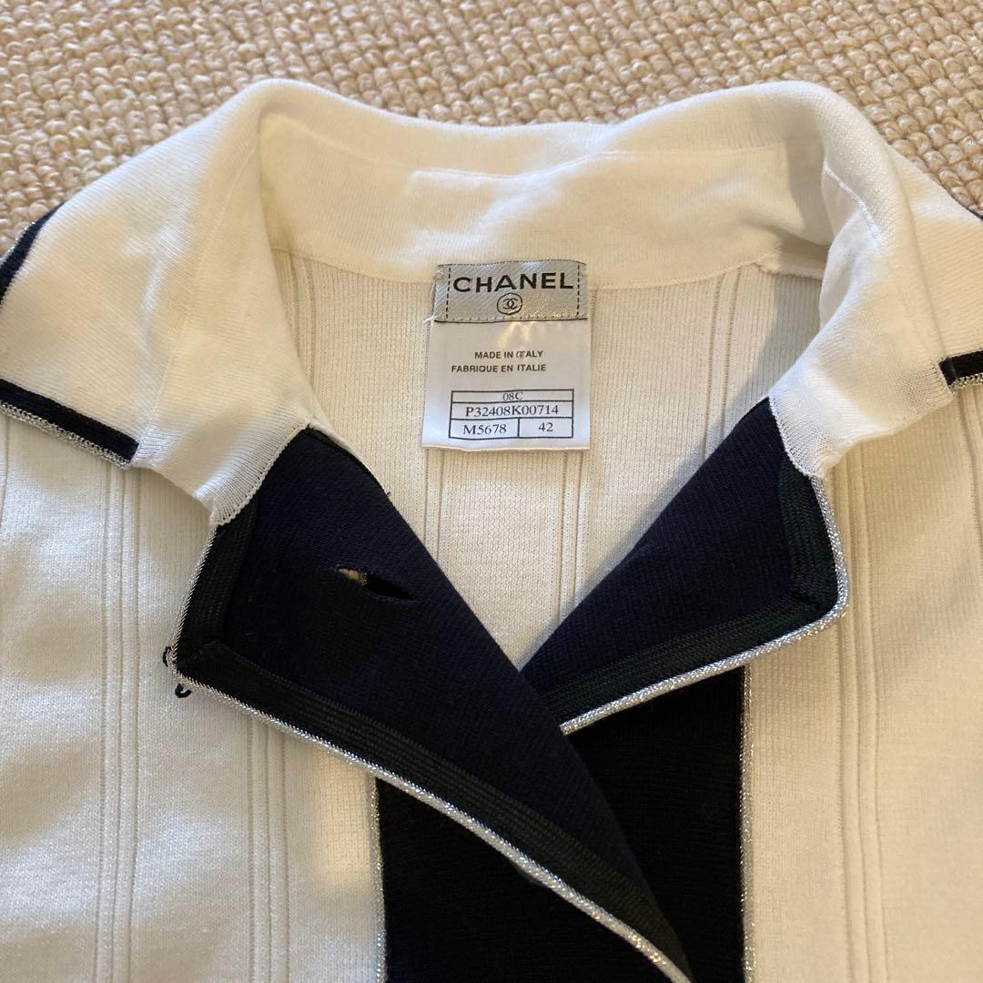 未使用ノースリーブ ホワイト ポロシャツ