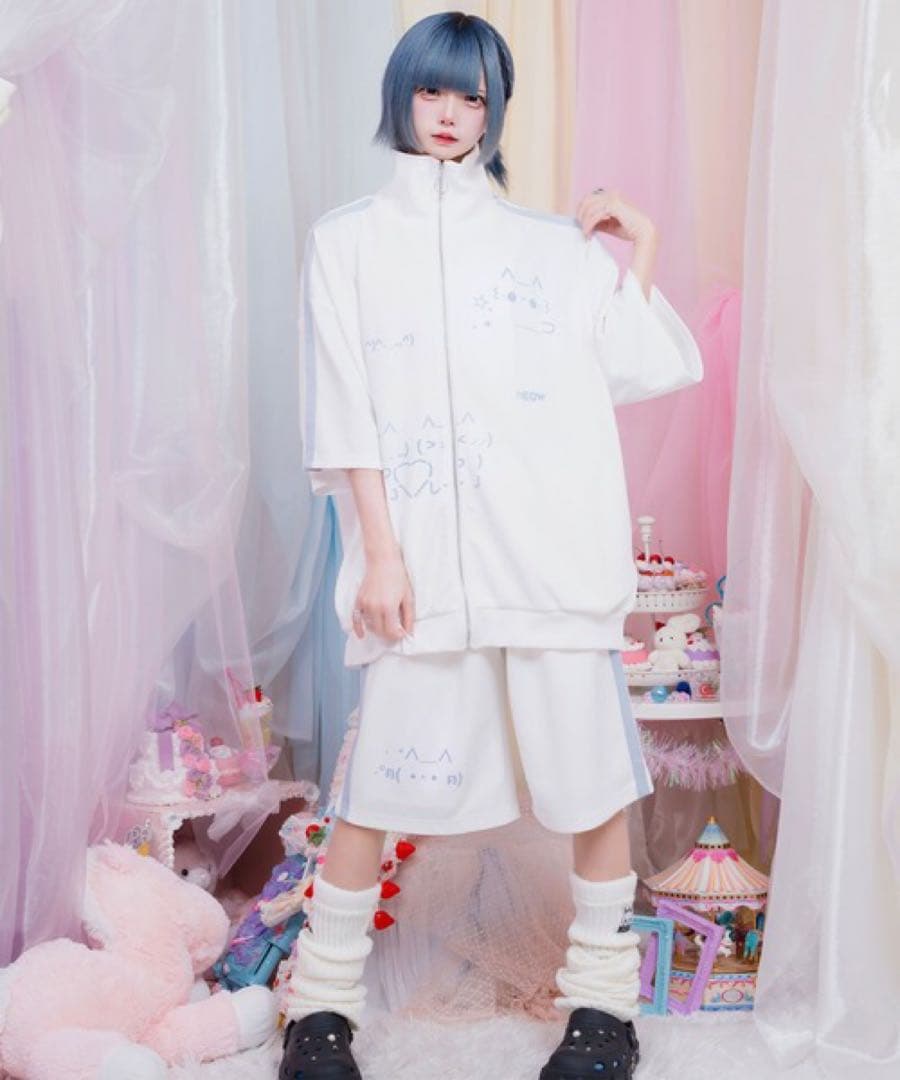 【話題】Hauls/ハウルズ 顔文字ジャージパンツせっとあっぷ