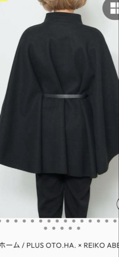 PLUS OTO.HA 黒 ケープスタイル ポンチョ 未使用