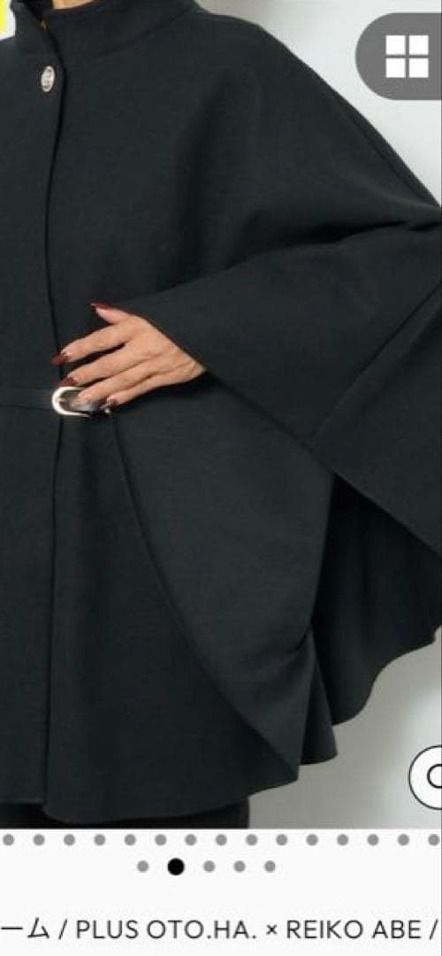 PLUS OTO.HA 黒 ケープスタイル ポンチョ 未使用