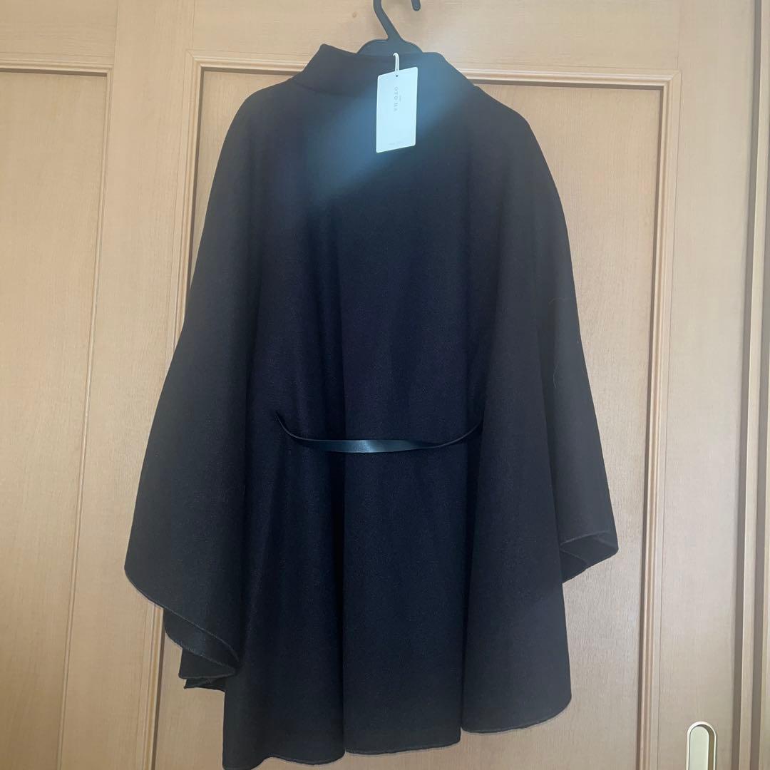 PLUS OTO.HA 黒 ケープスタイル ポンチョ 未使用