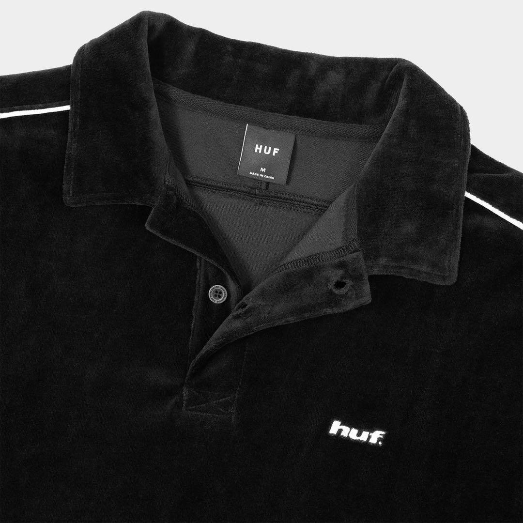 【即完売品・新品】ハフ H DOT VELOUR POLO ベロア素材 長袖ポロ