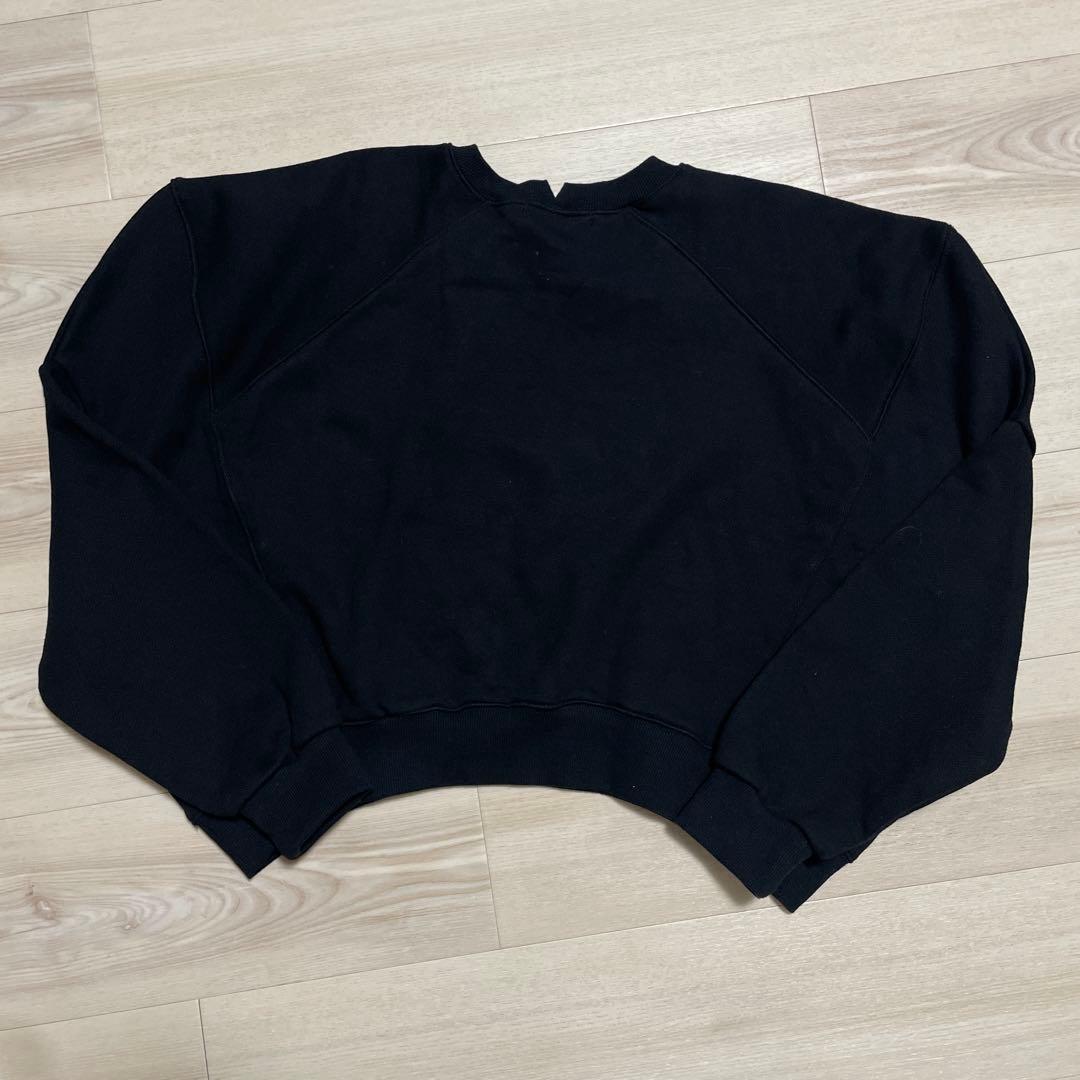 AMOMMA PUFF SLEEVE SWEAT 起毛なし ブラック