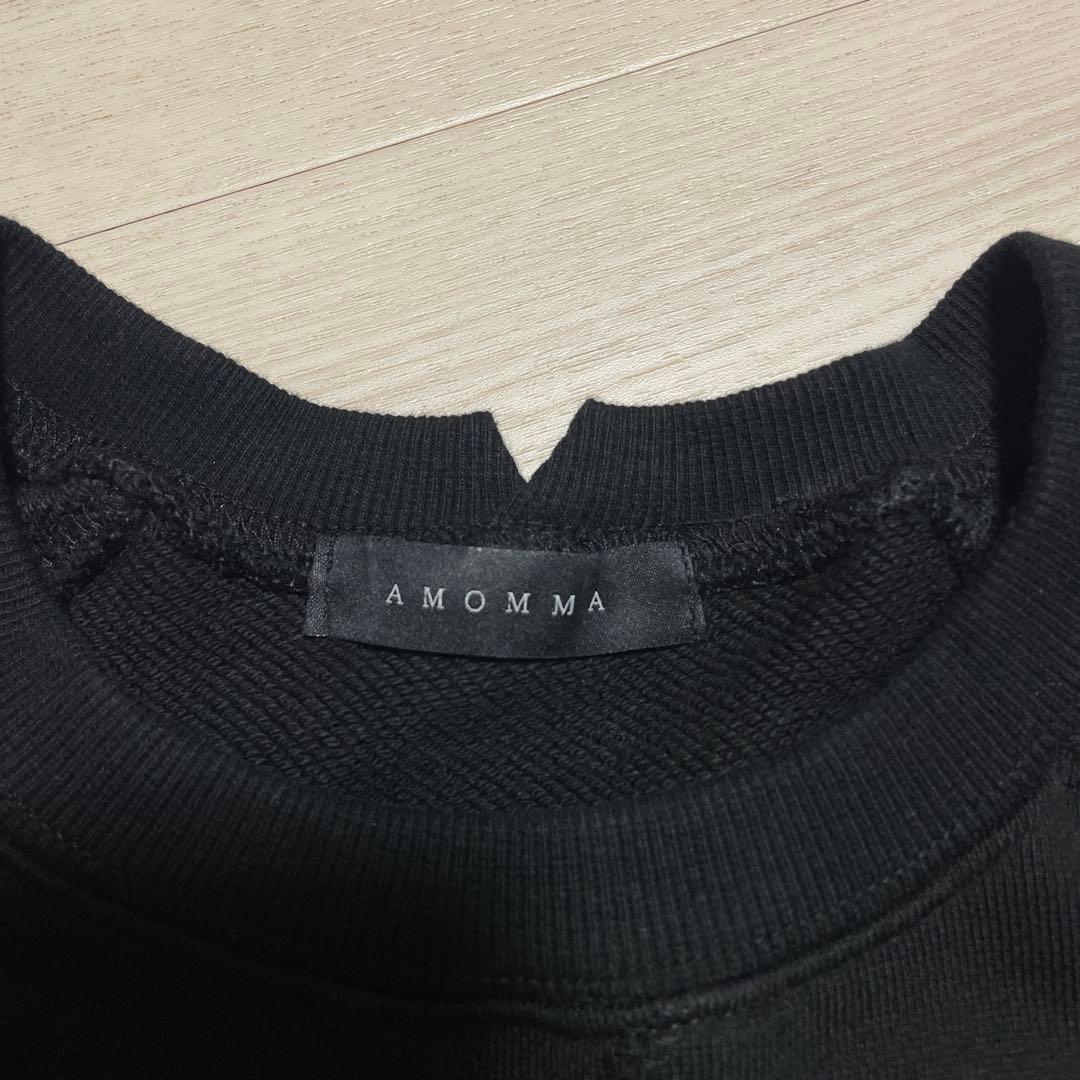 AMOMMA PUFF SLEEVE SWEAT 起毛なし ブラック