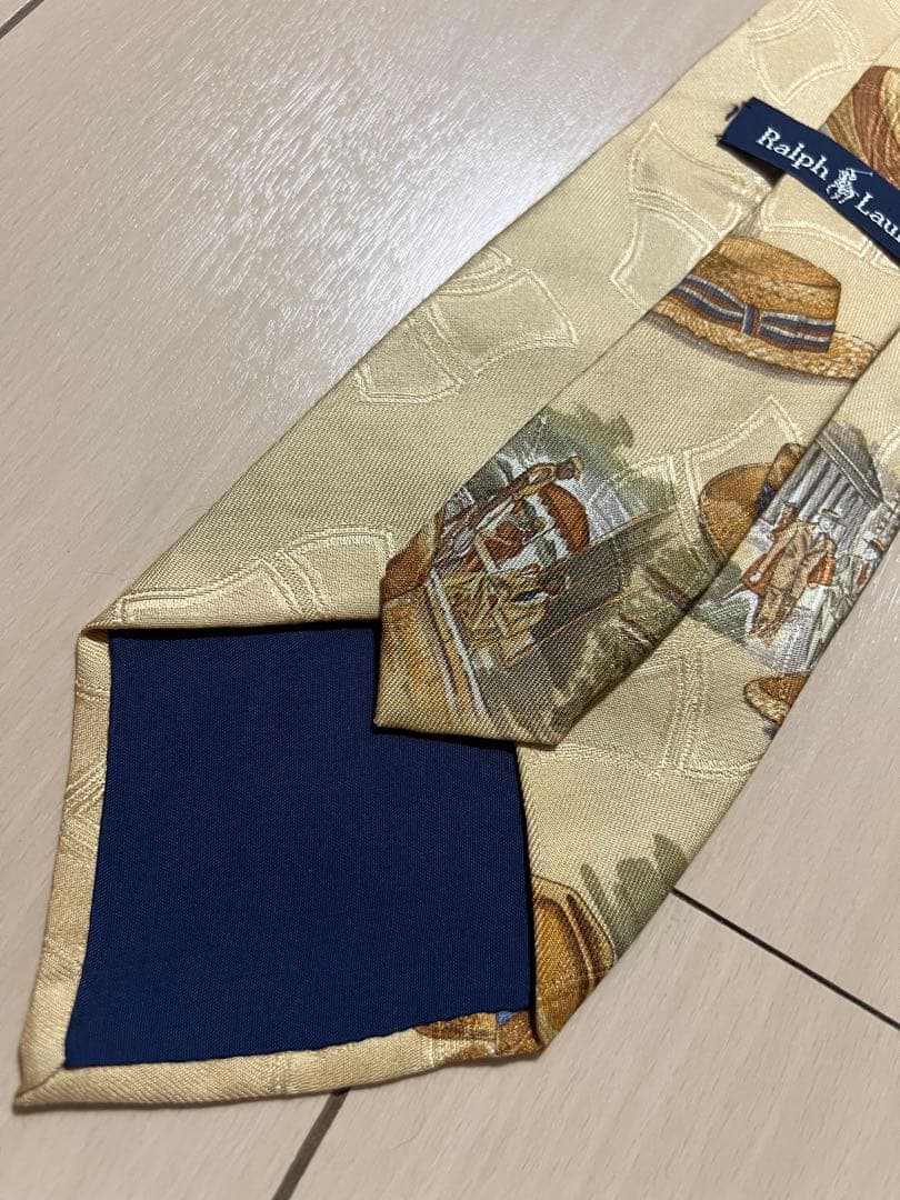 ラルフローレン　ビンテージネクタイ　風景　ハット　犬　恋人　ユーロ　夕暮れ