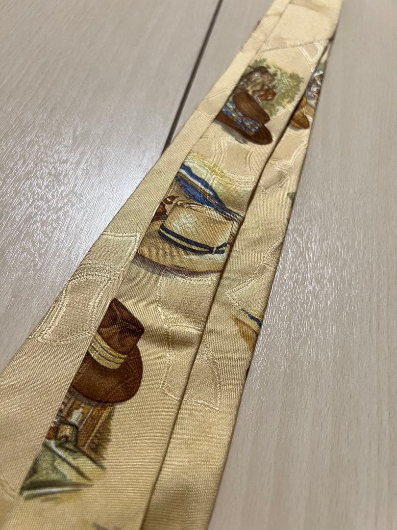 ラルフローレン　ビンテージネクタイ　風景　ハット　犬　恋人　ユーロ　夕暮れ