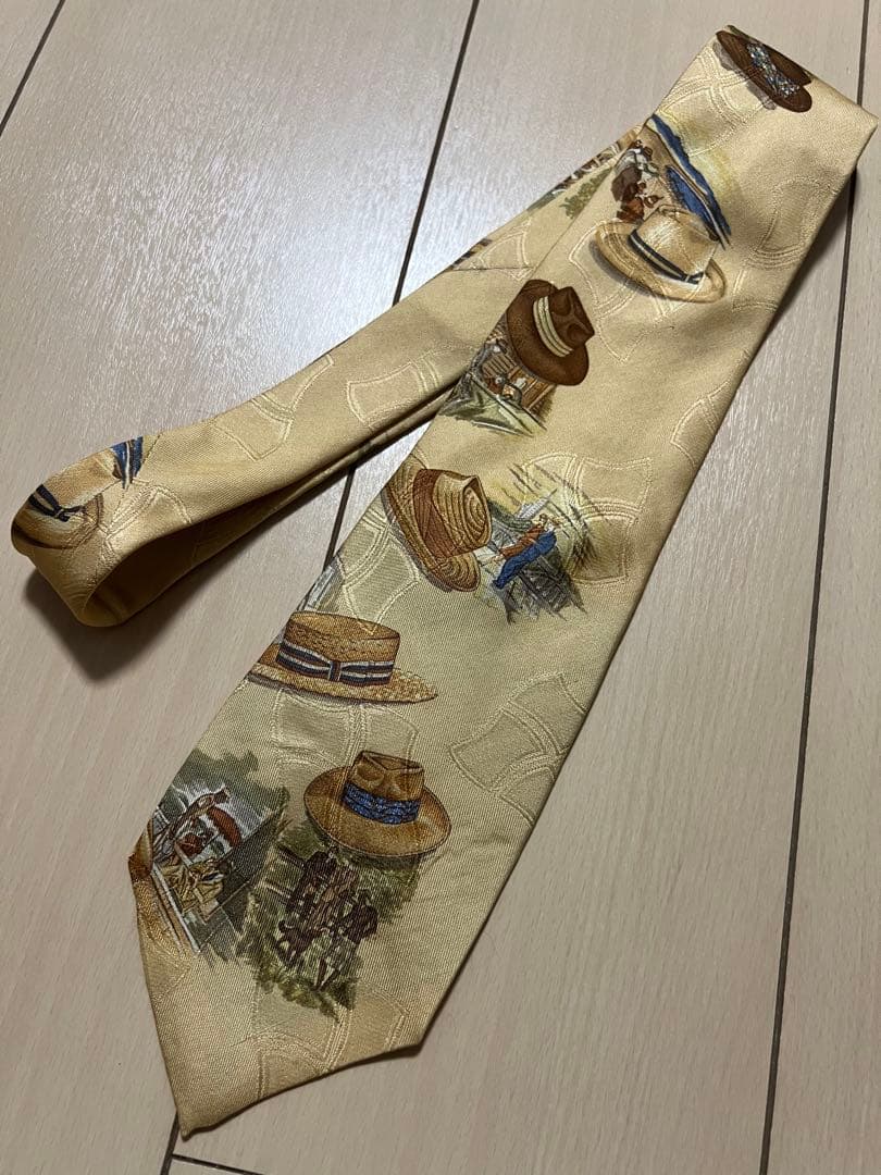 ラルフローレン　ビンテージネクタイ　風景　ハット　犬　恋人　ユーロ　夕暮れ