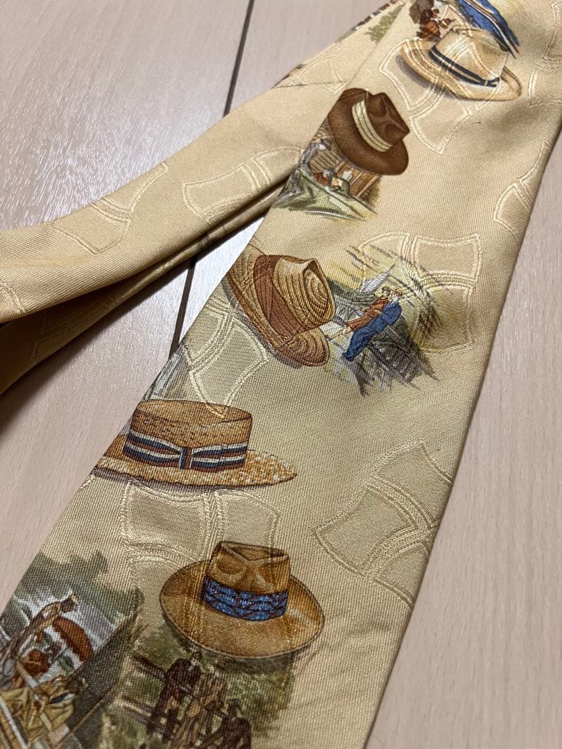 ラルフローレン　ビンテージネクタイ　風景　ハット　犬　恋人　ユーロ　夕暮れ