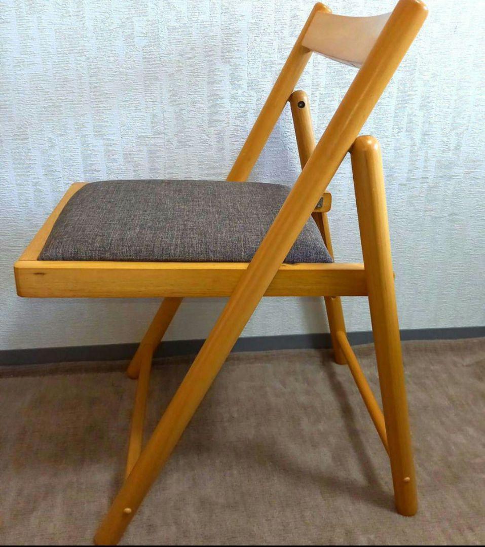 わいわい　テーブル チェア 2点セット 折りたたみ コンパクト 木製