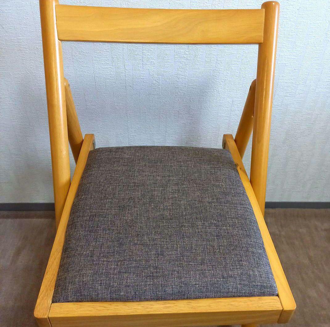 わいわい　テーブル チェア 2点セット 折りたたみ コンパクト 木製