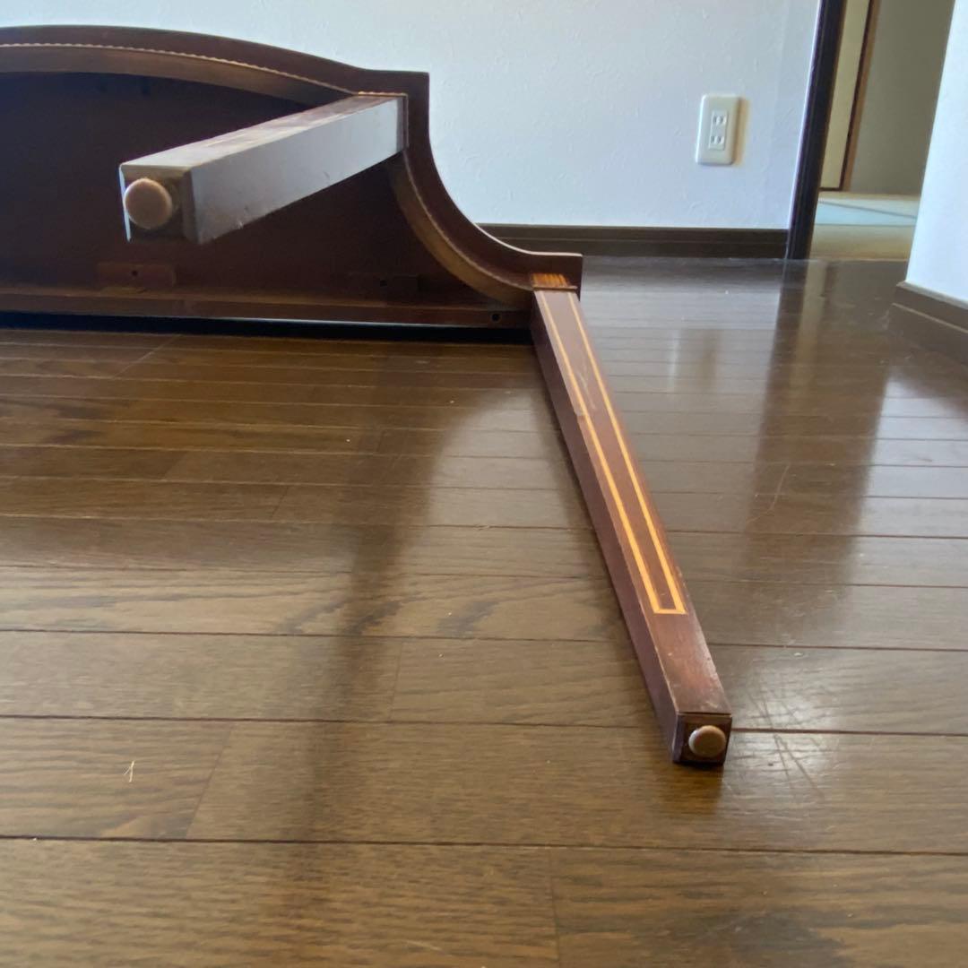 マホガニー材　コンソールテーブル 象嵌細工付き　アンティーク