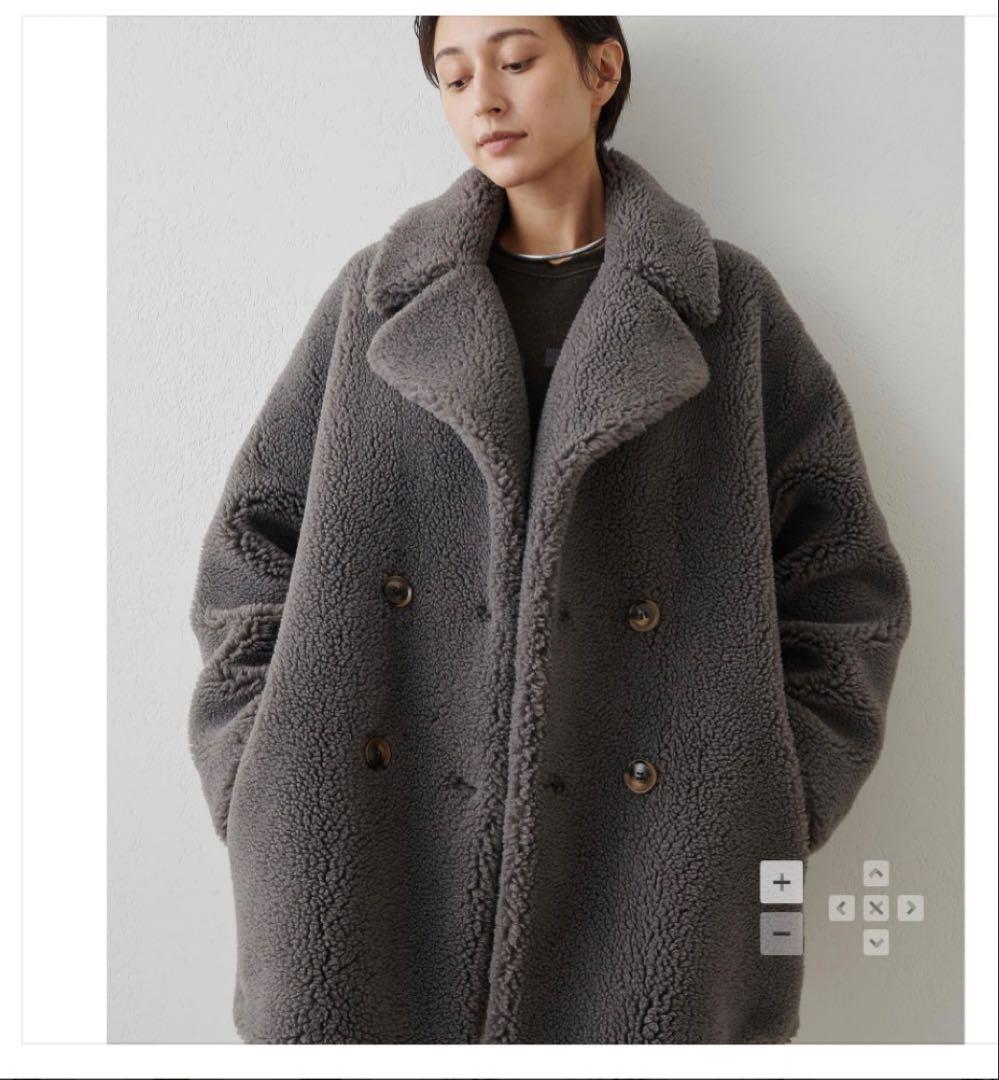 完売品【THE PAUSE】ボアダブルコート　ピーコート　ムートン風コート