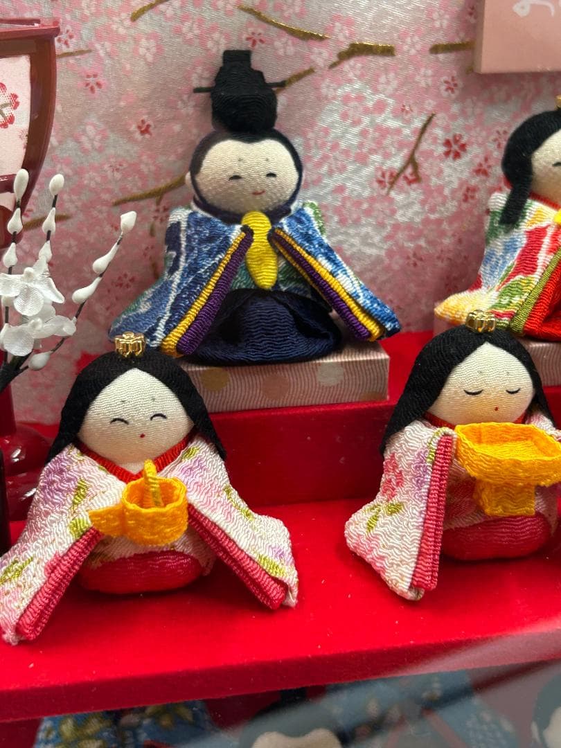 藤菊作 ひな人形 ケース飾り 三段セット 和風 インテリア 雛祭り お雛様