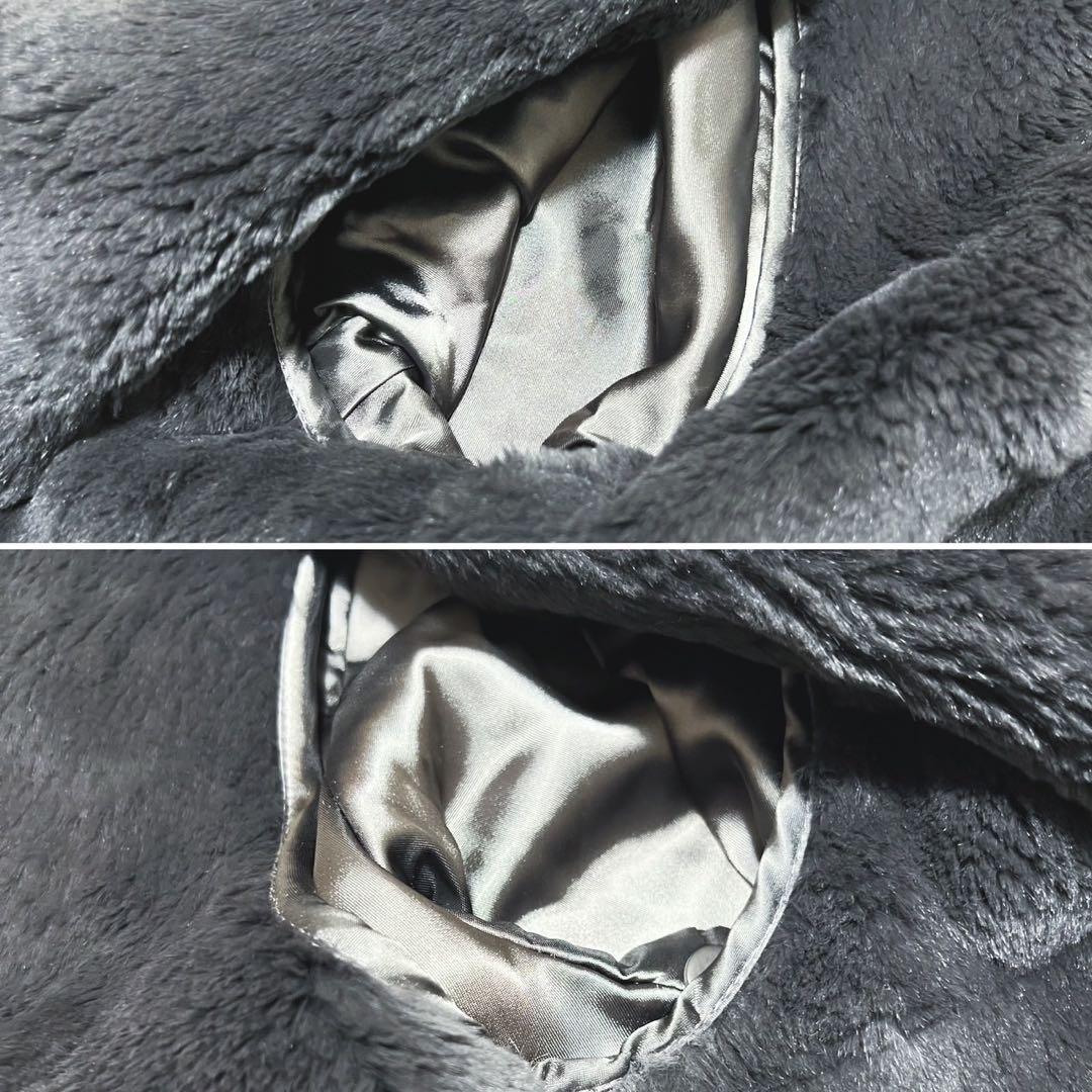 Leilian レリアン イヴサロモン コラボ コート ファー ラビット 黒