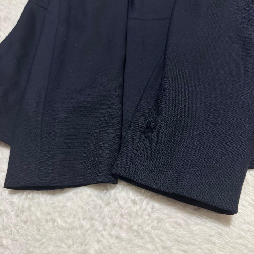 美品 セオリーリュクス スカートスーツ ノーカラー ネイビー 38