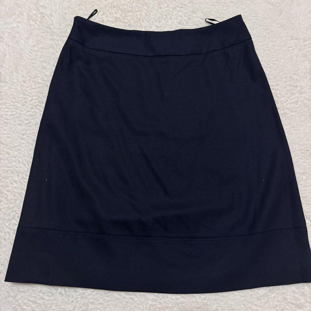 美品 セオリーリュクス スカートスーツ ノーカラー ネイビー 38