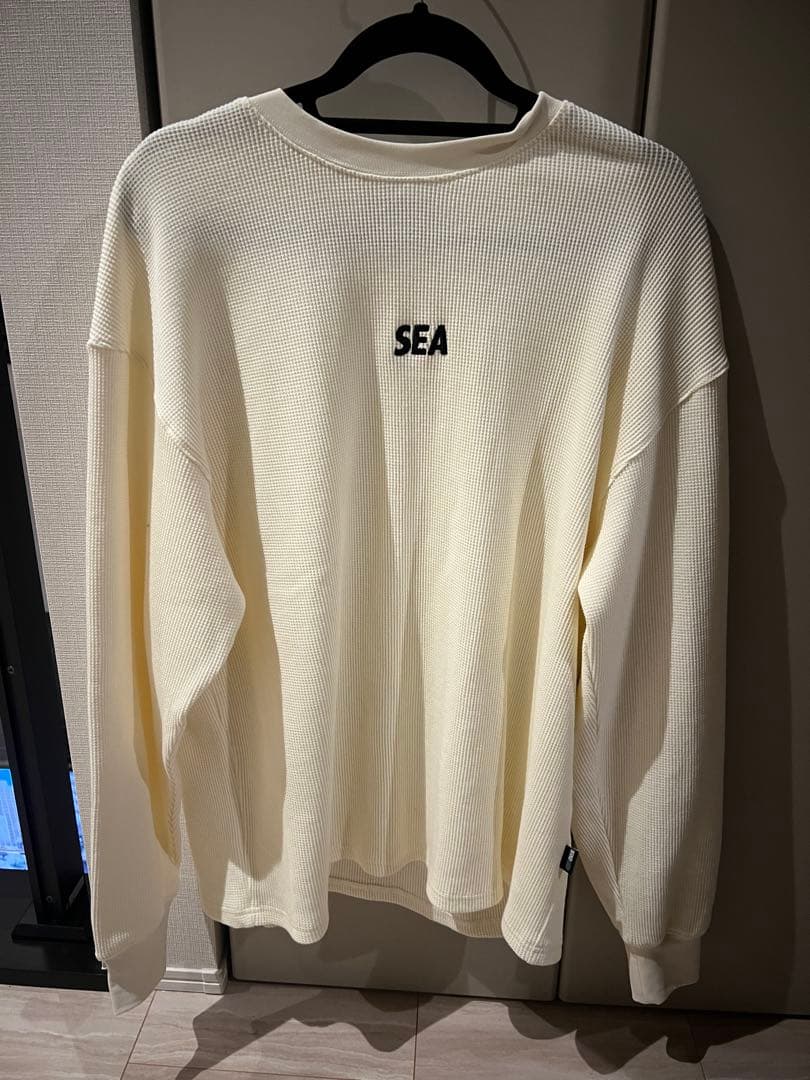 WIND AND SEA SEAロゴ長袖カットソー　Waffleワッフル L