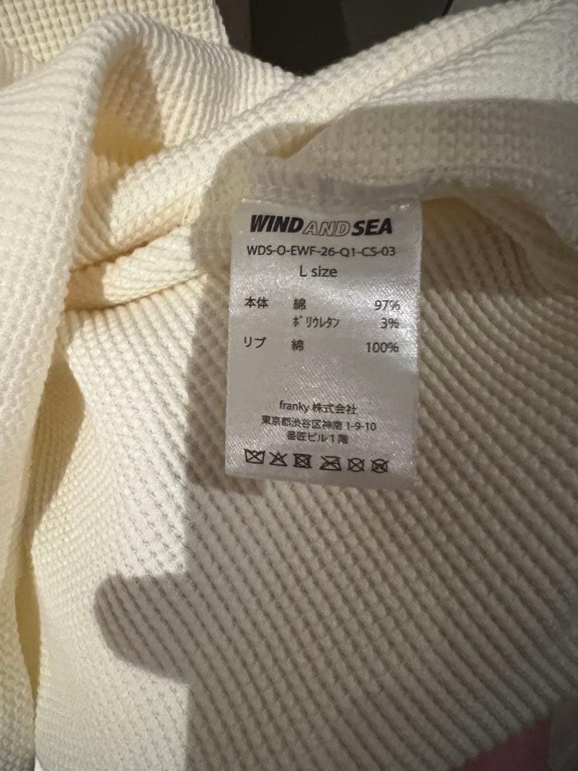 WIND AND SEA SEAロゴ長袖カットソー　Waffleワッフル L