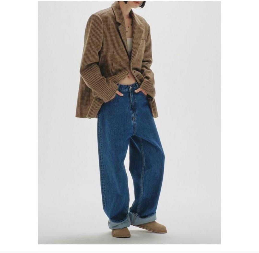 トゥデイフル/ウール100%チェックジャケット38