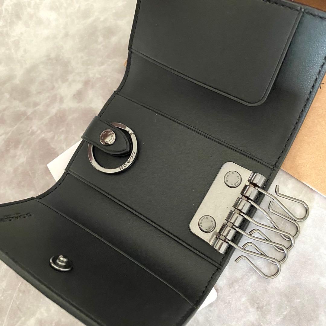 新品 COACH コーチ キーケース ブラック メンズ レディース