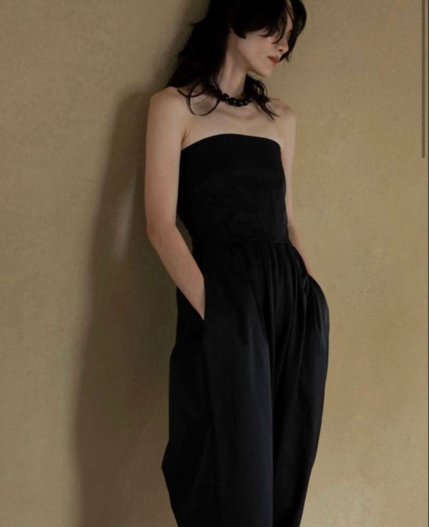 anuke アンヌーク/Wide Bare Combinaison/黒　38