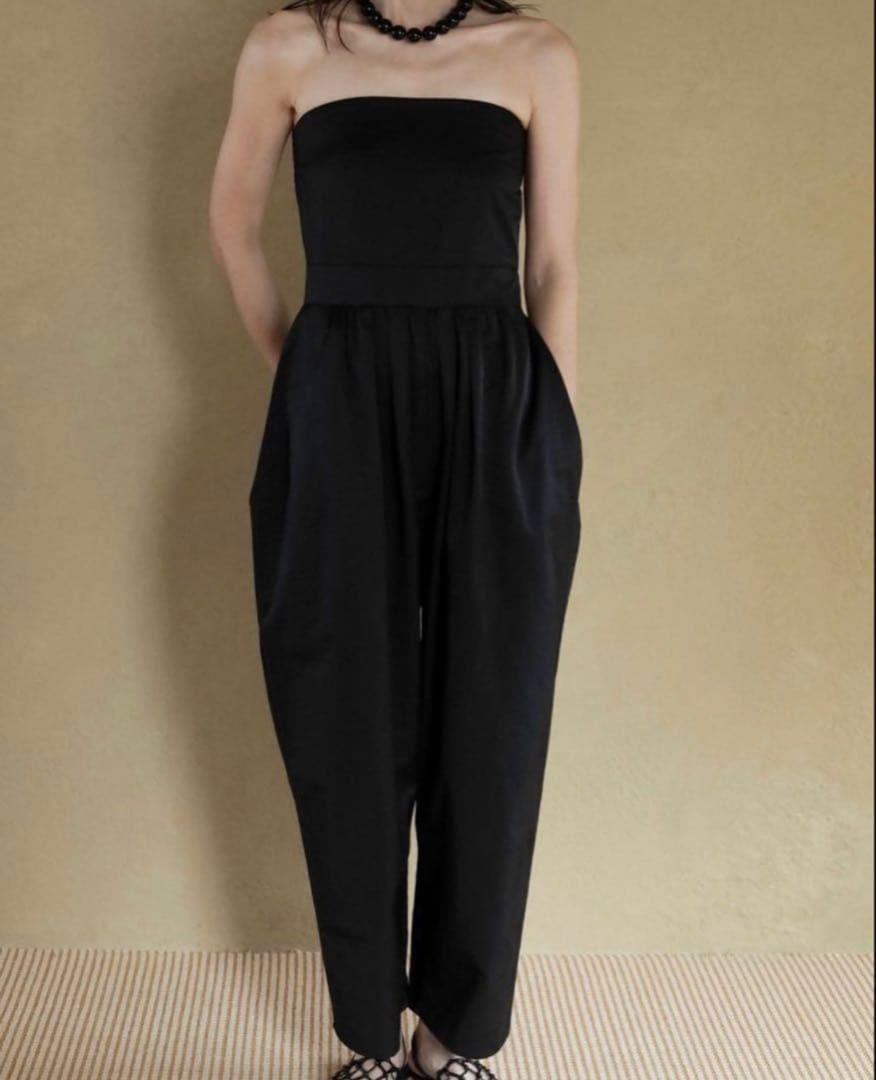 anuke アンヌーク/Wide Bare Combinaison/黒　38