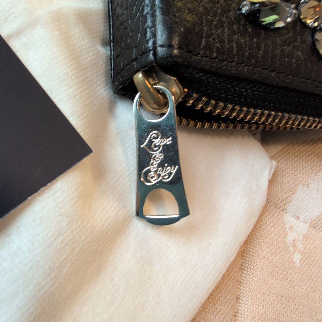 もも★美品★ ADMJ L字ファスナーウォレット グラデーションスワロ