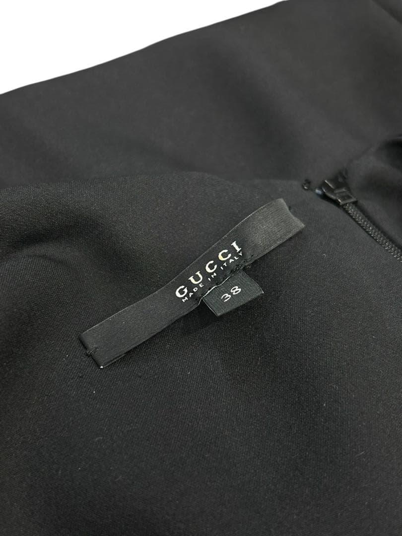 GUCCI 2010SS メタルハーネス グラフィック シルクドレス