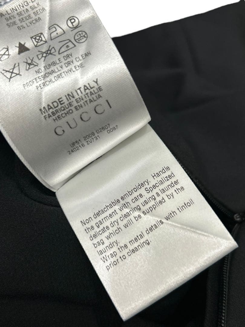 GUCCI 2010SS メタルハーネス グラフィック シルクドレス