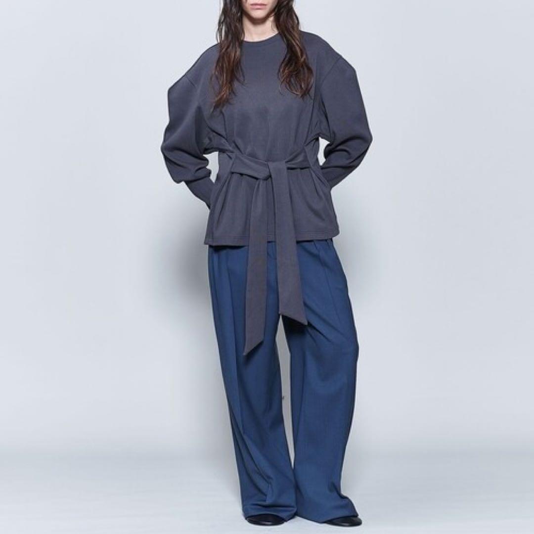 [6(ROKU)] コットン パワーショルダー スリーブ プルオーバー