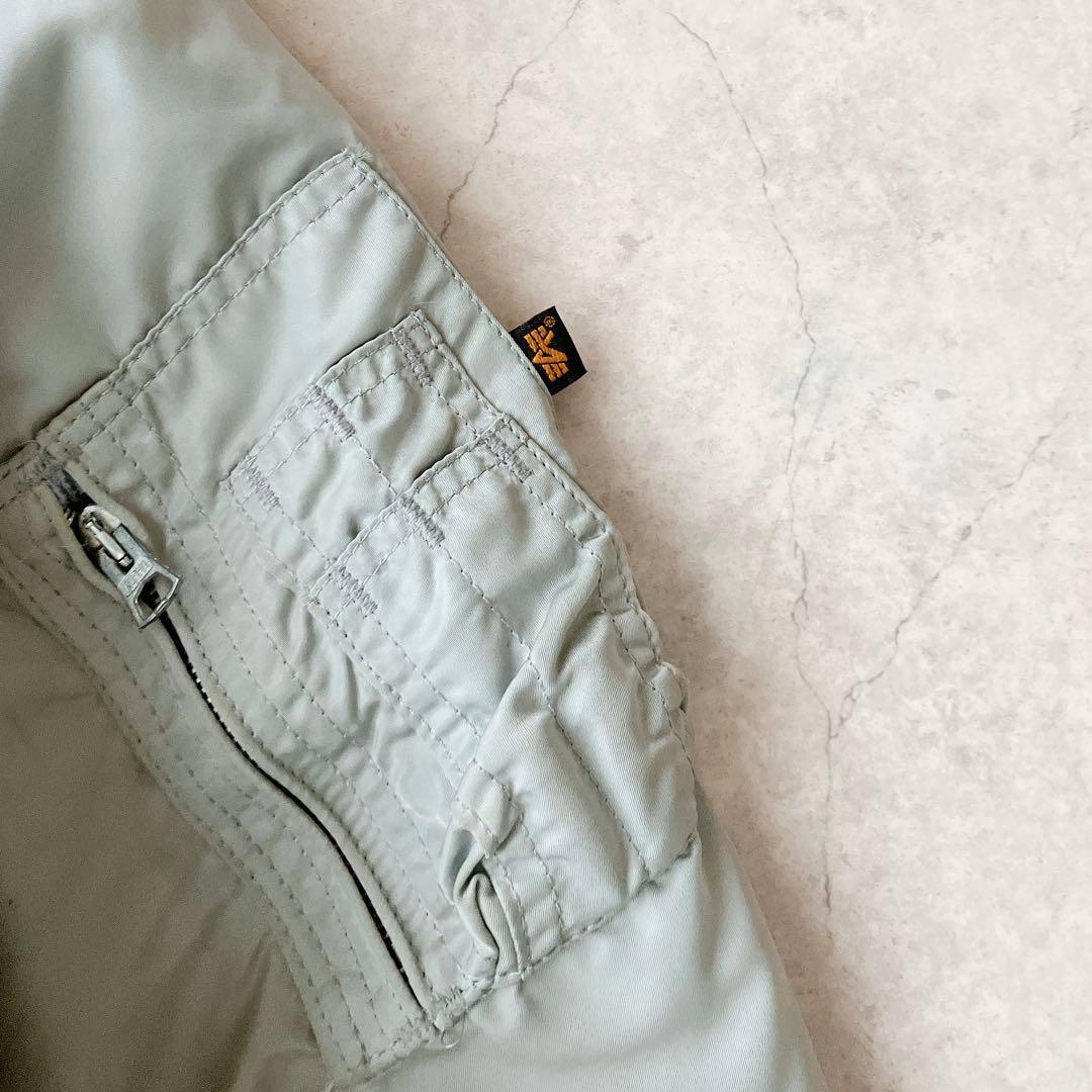 90s ALPHA USA製 CWU-45P フライトジャケット 希少シルバー