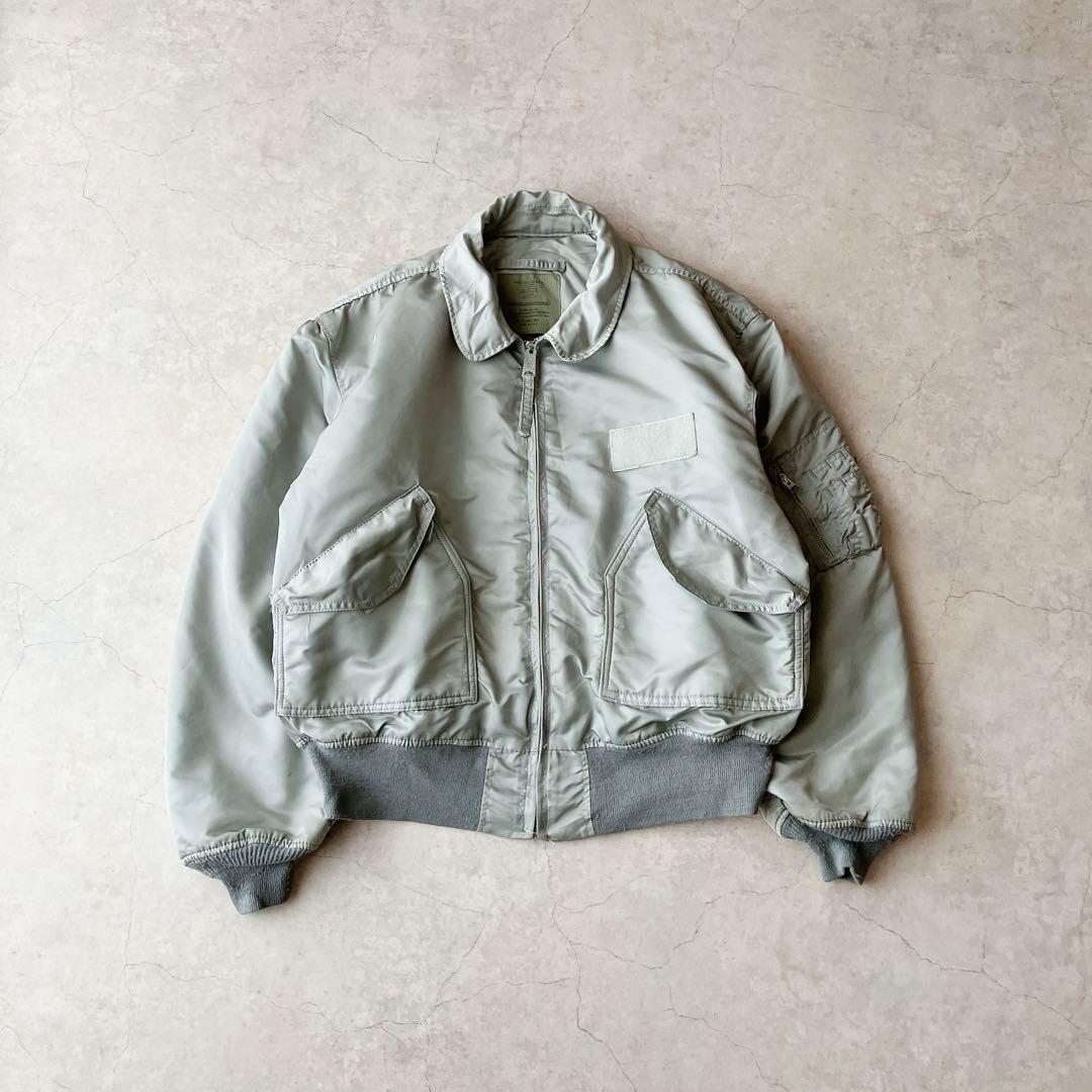 90s ALPHA USA製 CWU-45P フライトジャケット 希少シルバー