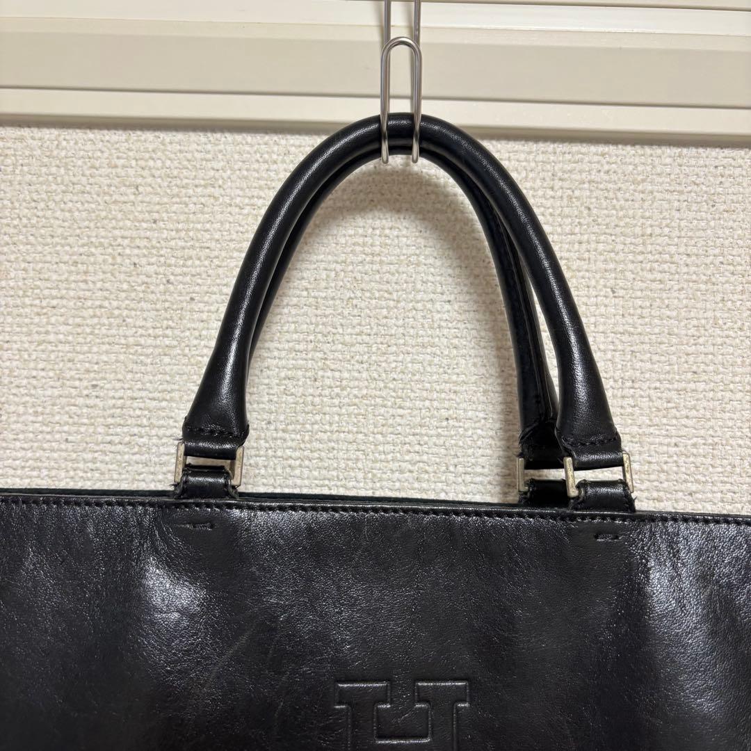 【美品】 HIROFU Hロゴ　レザー トートバッグ　大容量　A4 ユニセックス