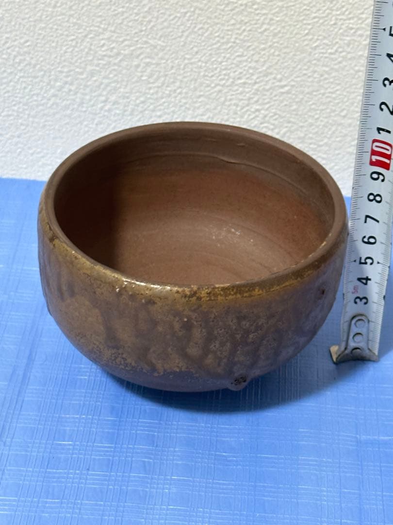 人間国宝 金重陶陽 抹茶碗 分銅印 伊部焼 潮香庵陶秀識箱 共布 茶道具