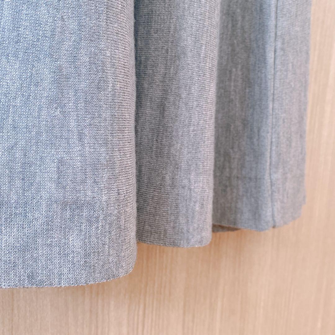 【1253】新品　アナイ　メリノウールショルダースリットワンピース　グレー　38